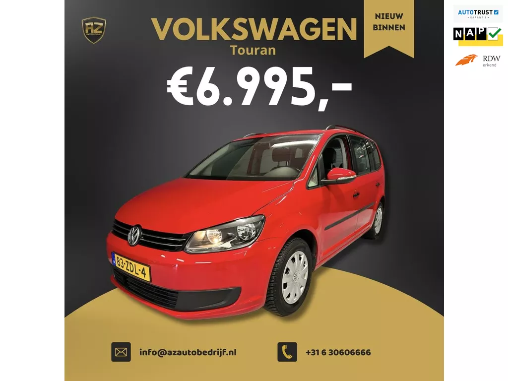 Volkswagen Touran 1.6 TDI BlueMotion Multi-stuur NAVI Lage Km NAP 1de eigenaar.