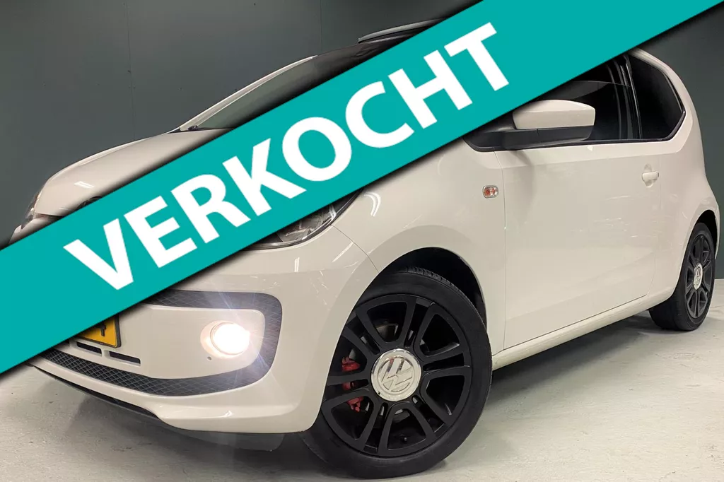 Volkswagen Up! 1.0 high up! BlueMotion,Pano,Navi,LM,Parkeer Sen-,Regen Sen-,Cruise Control.
