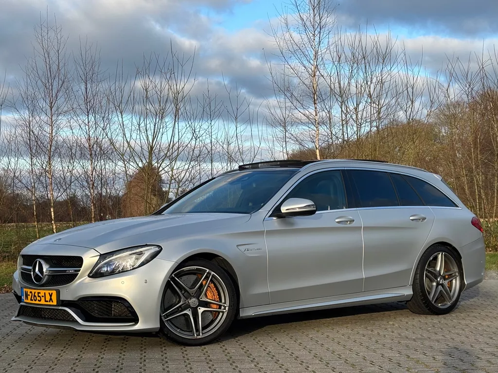 Mercedes-Benz C-klasse Estate AMG 63S 510PK Keramisch Pano Burmester Memory HUD Iridium-Silver Dealer-OH!
