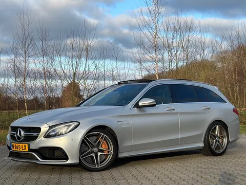 Mercedes-Benz C-klasse Estate AMG 63S 510PK Keramisch Pano Burmester Memory HUD Iridium-Silver Dealer-OH!
