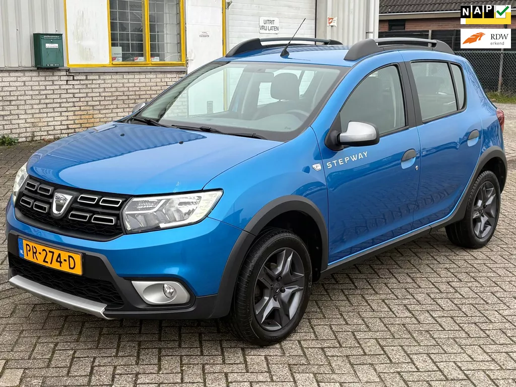 Dacia Sandero Stepway 0.9 TCe 90 PK TURBO LPG G3 Bi-Fuel Bj 2017 Airco Navi Camera Bluetooth Leder Pdc Cruise Control Elec.Pakket