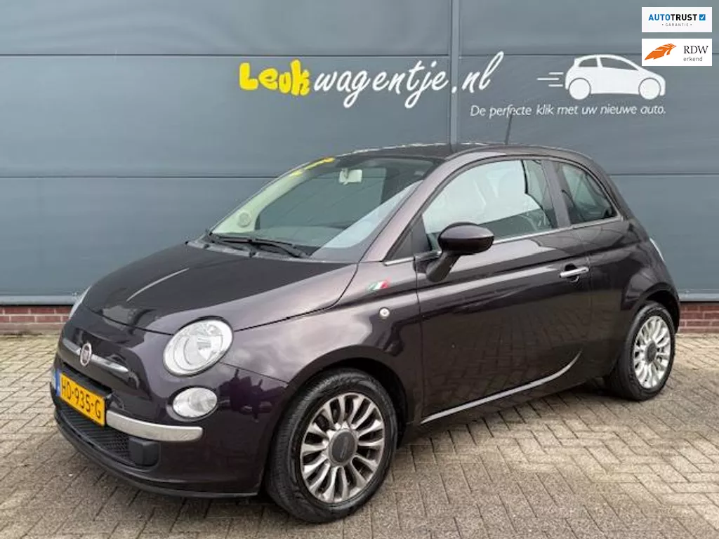 Fiat 500 0.9 TwinAir Turbo Popstar *airco *lichtmet. *paars