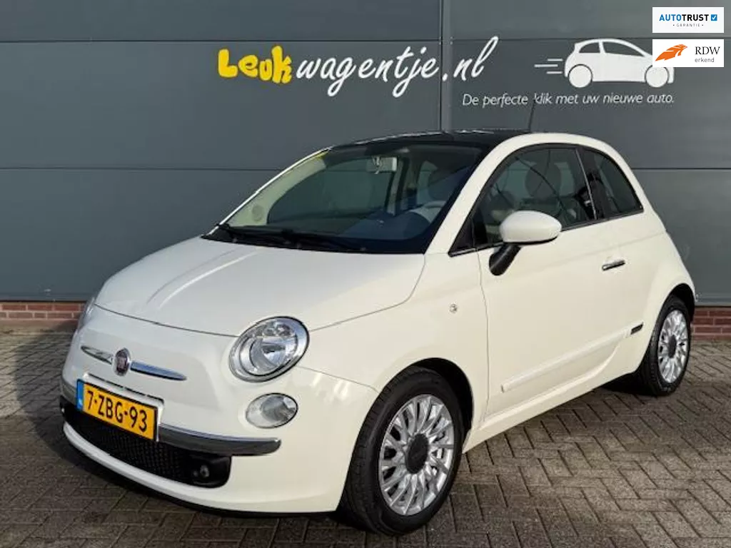 Fiat 500 0.9 TwinAir Lounge *leder *parkeersens. *NL auto