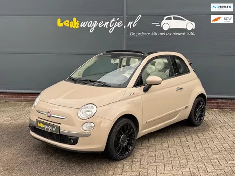 Fiat 500 C 1.2 Lounge Cabrio *cappuccino *velgen nieuwstaat
