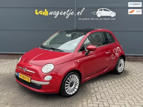 Fiat 500 0.9 TwinAir Lounge *pano *airco *leder *lichtm. *NL