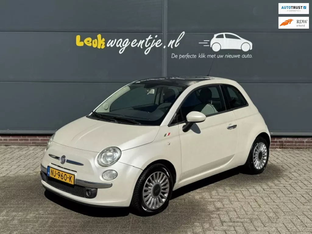 Fiat 500 0.9 TwinAir Lounge *parelmoer *airco *pano *lichtm.