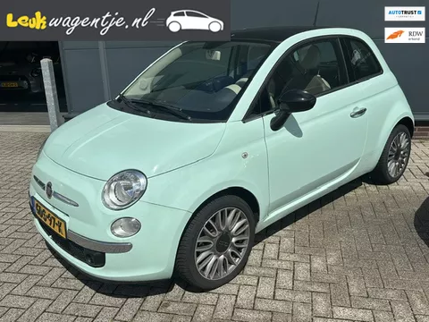 Fiat 500 1.2 Cult *leder *climate *16 inch *mintgroen/zwart