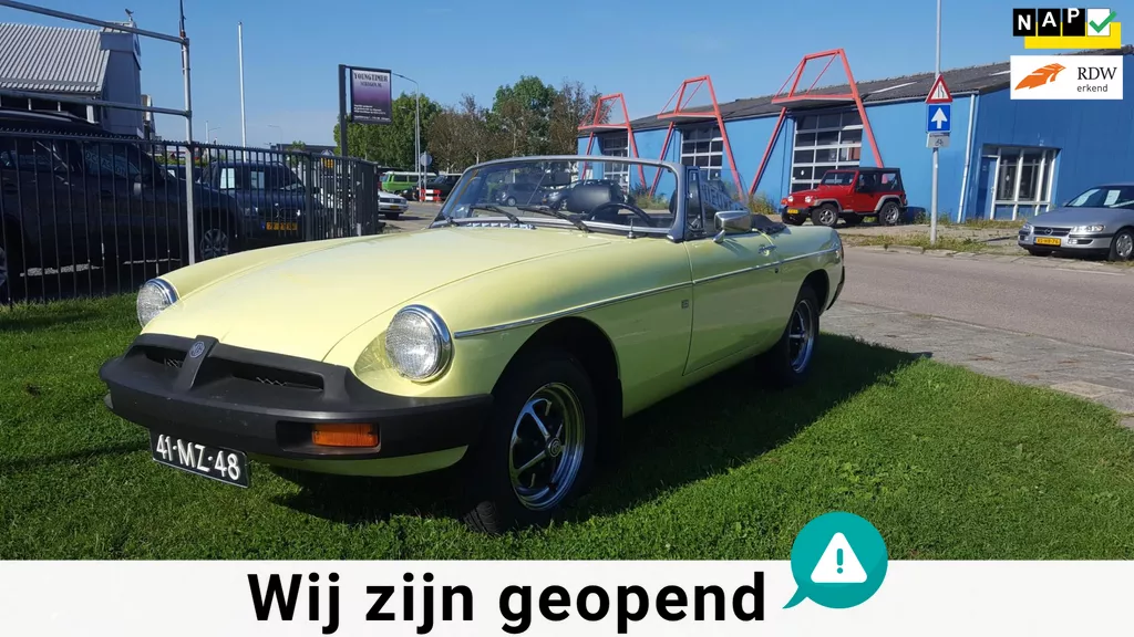 MG B type 1.8 Roadster 83252 km NL geleverde auto in excellent mooie staat. APK vrijgesteld