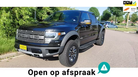 Ford F 150 RAPTOR 5 Persoons Crewcab 6.2 V8 457 PK LPG-G3 Schuifdak Leder