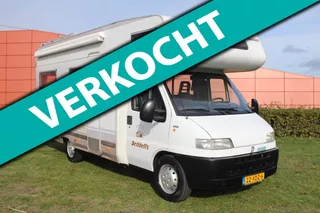 Dethleffs 2.5 Tdi, 6 persoons, vast bed / frans bed.