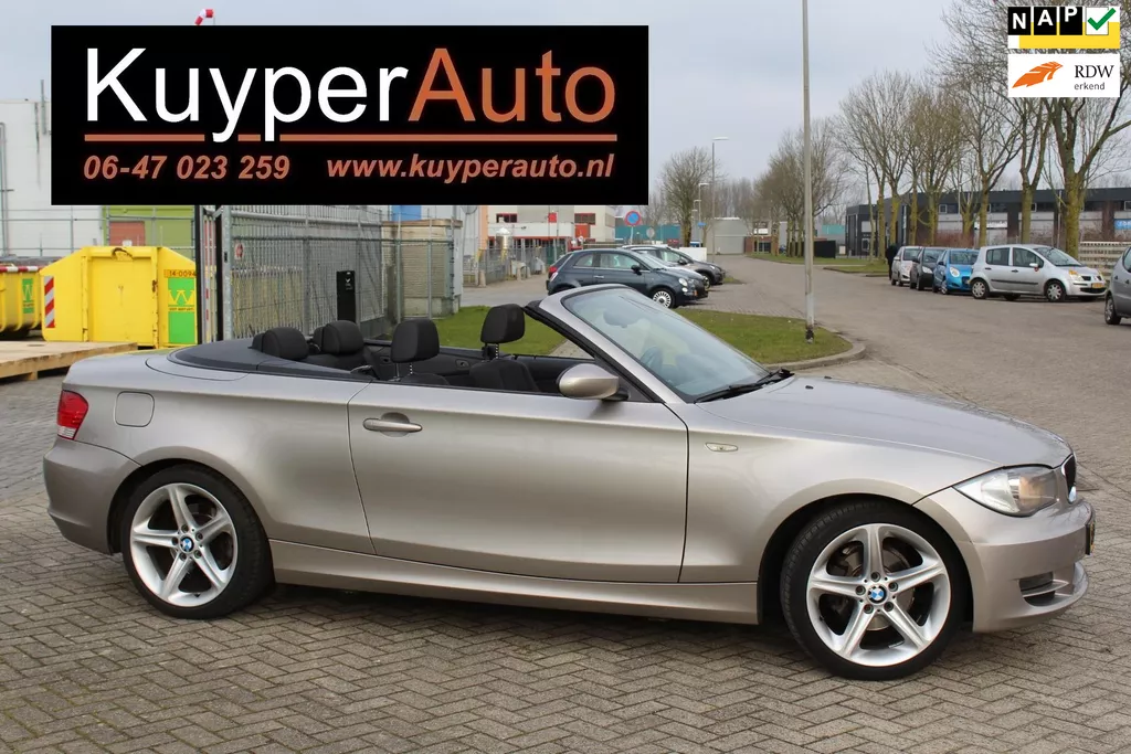 BMW 1-serie Cabrio 118i Executive ned auto NAP NAVI MULTIMEDIA WINDSCHERM PARKEERSENSOREN